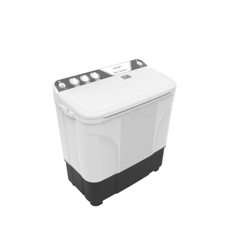 Sharp ES-TW80W Twin Tub Washing Machine, 8 kg