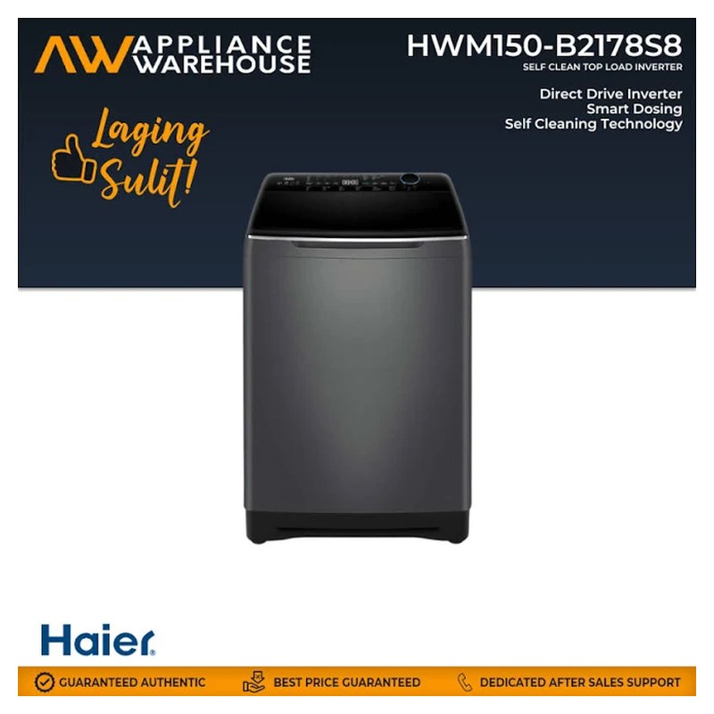 Haier HWM150-B2178S8 Top-Load Washing Machine, 15 kg