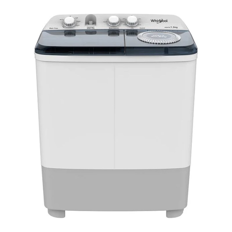 Whirlpool NWDC7503BN Twin Tub Washing Machine, 7.5 kg