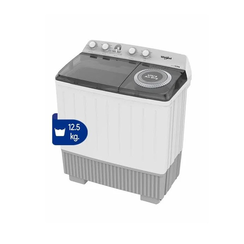 Whirlpool NWDC12503BC Twin Tub Washing Machine, 12.5 kg